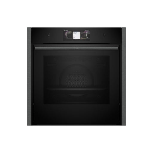 Neff N90 B64FT53G0B Single Slide & Hide Electric Oven w/Steam - Black w/Graphite Trim - Unbeatable Bathrooms