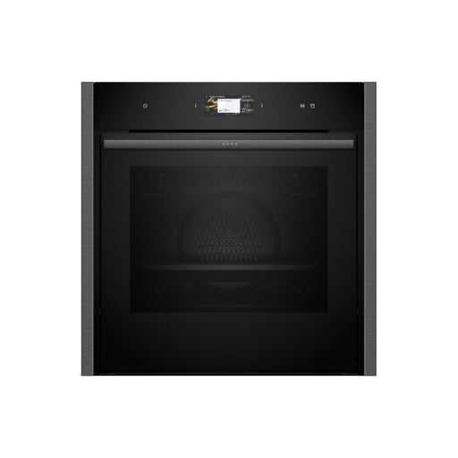 Neff N90 B64VS71G0B Single Slide & Hide Pyrolytic Oven w/Steam - Black w/Graphite Trim - Unbeatable Bathrooms