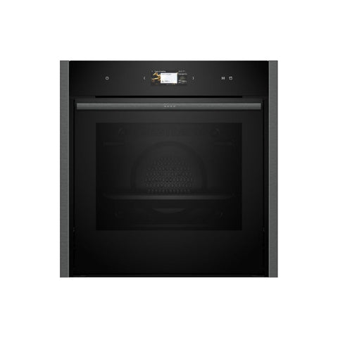 Neff N90 B64VS71G0B Single Slide & Hide Pyrolytic Oven w/Steam - Black w/Graphite Trim - Unbeatable Bathrooms