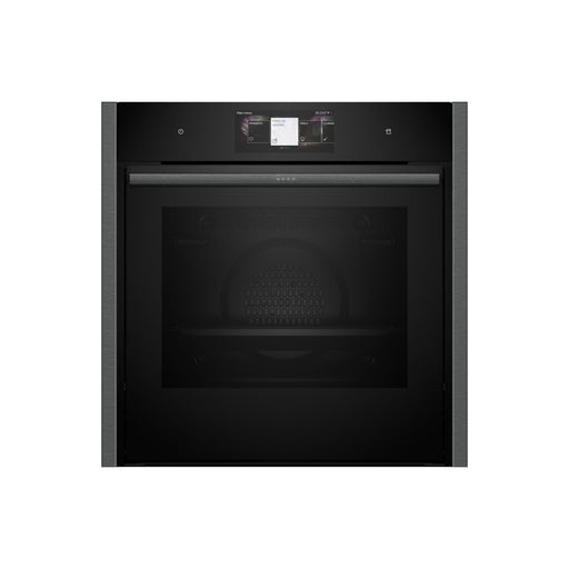 Neff N90 B64VT73G0B Single Slide & Hide Pyrolytic Oven w/Steam - Black w/Graphite Trim - Unbeatable Bathrooms