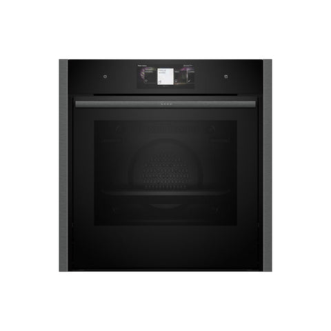 Neff N90 B64VT73G0B Single Slide & Hide Pyrolytic Oven w/Steam - Black w/Graphite Trim - Unbeatable Bathrooms