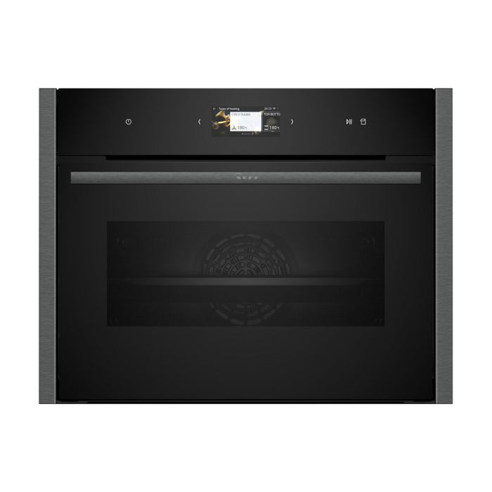 Neff N90 C24FS31G0B Compact Oven w/Steam - Black w/Graphite Trim - Unbeatable Bathrooms