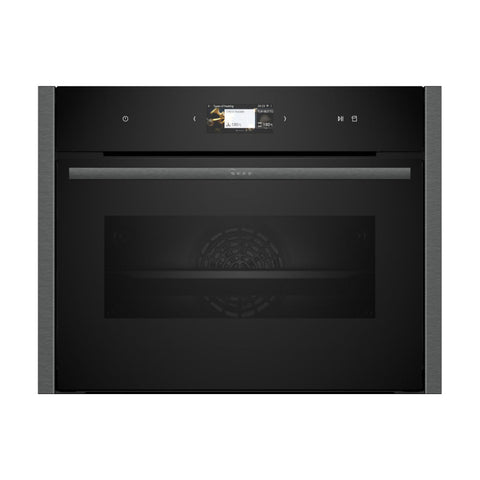 Neff N90 C24FS31G0B Compact Oven w/Steam - Black w/Graphite Trim - Unbeatable Bathrooms