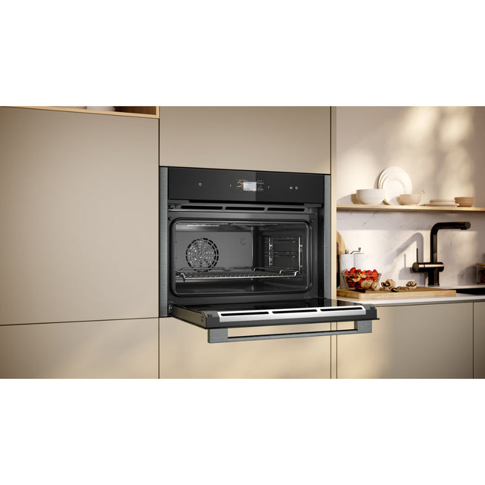 Neff N90 C24FS31G0B Compact Oven w/Steam - Black w/Graphite Trim - Unbeatable Bathrooms