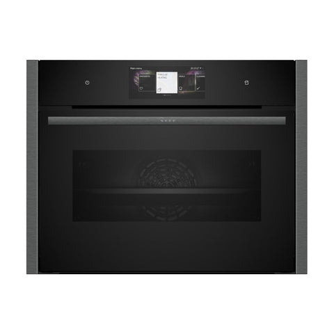 Neff N90 C24FT53G0B Compact Oven w/Steam - Black w/Graphite Trim - Unbeatable Bathrooms