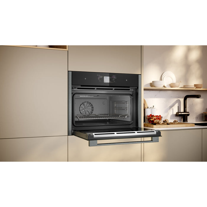 Neff N90 C24FT53G0B Compact Oven w/Steam - Black w/Graphite Trim - Unbeatable Bathrooms
