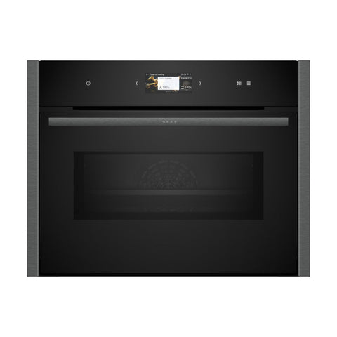 Neff N90 C24MS71G0B Compact Pyrolytic Oven & Microwave - Black w/Graphite Trim - Unbeatable Bathrooms