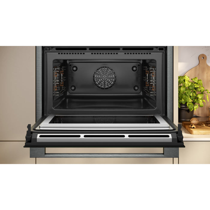 Neff N90 C24MS71G0B Compact Pyrolytic Oven & Microwave - Black w/Graphite Trim - Unbeatable Bathrooms
