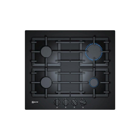 Neff N70 T26CS49S0 60cm Gas Hob - Black Glass - Unbeatable Bathrooms