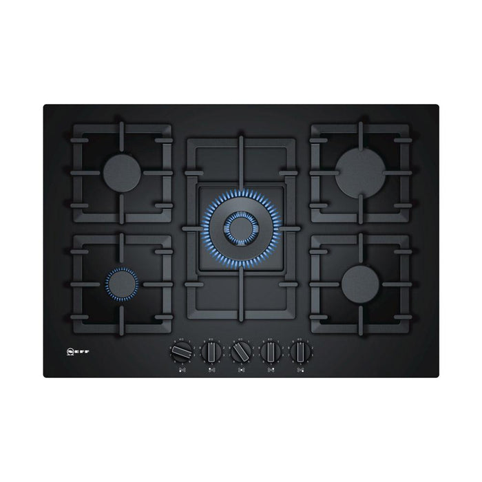 Neff N70 T27CS59S0 75cm Gas Hob - Black Glass - Unbeatable Bathrooms