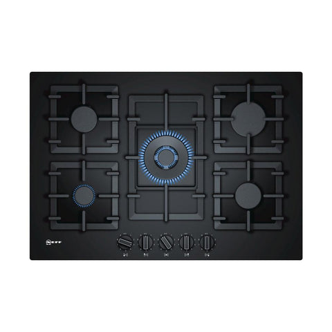 Neff N70 T27CS59S0 75cm Gas Hob - Black Glass - Unbeatable Bathrooms