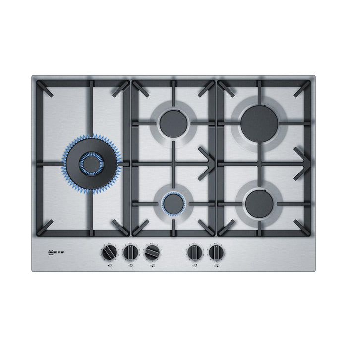 Neff N70 T27DS79N0 75cm Gas Hob - Stainless Steel - Unbeatable Bathrooms