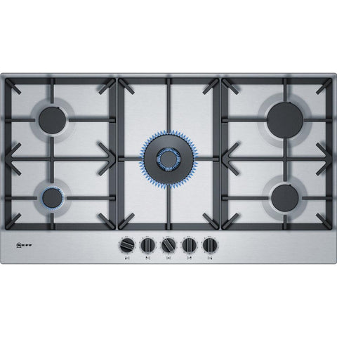 Neff N70 T29DS69N0 90cm Gas Hob - Stainless Steel - Unbeatable Bathrooms