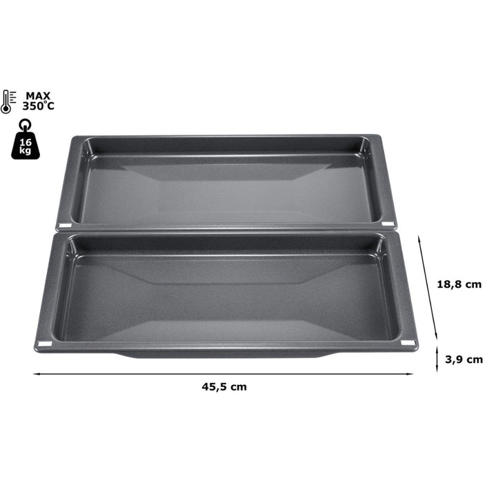 Neff Z1650BE0 2-Piece Slim Universal Enamel Pan Set - Unbeatable Bathrooms