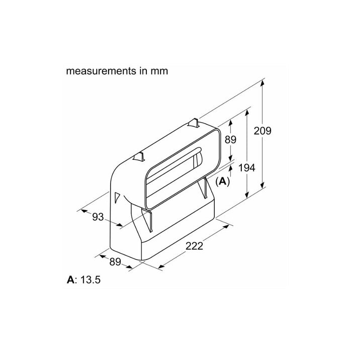 Neff Z861SB2 Flat Vertical 90&deg; Bend - Black - Unbeatable Bathrooms