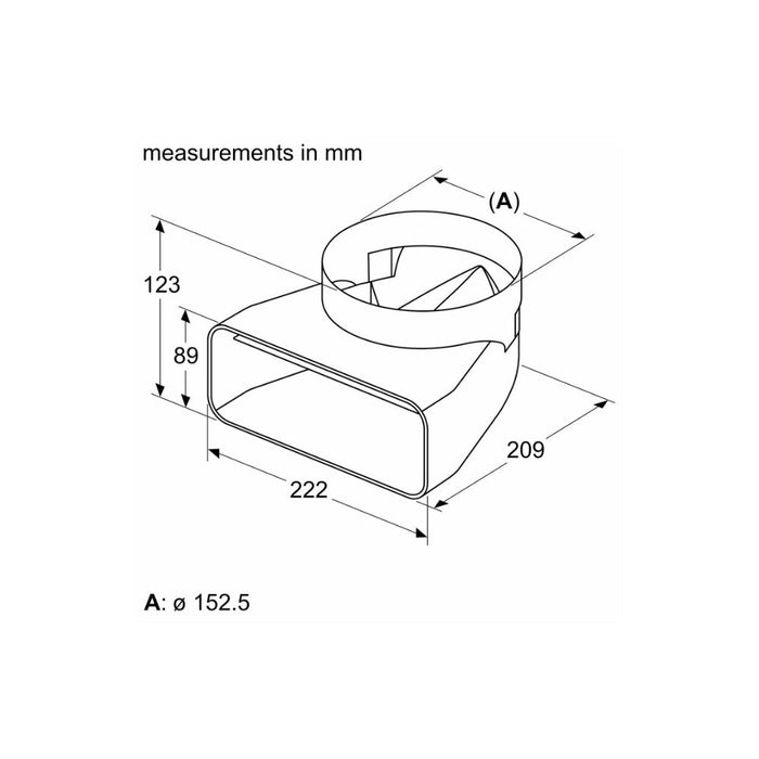 Neff Z861SI1 90&deg; Adaptor - Black - Unbeatable Bathrooms