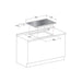 Whirlpool POW 75D2/NB 75cm Gas On Glass Hob - Black - Unbeatable Bathrooms