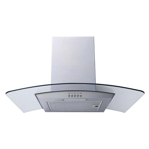 Prima Curved Glass Chimney Hood - Unbeatable Bathrooms