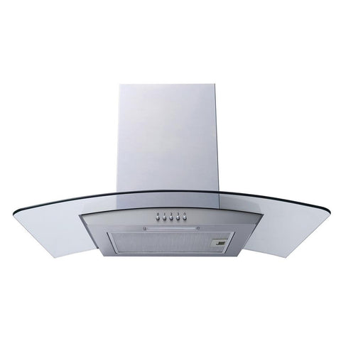 Prima 90cm Curved Glass Chimney Hood - Unbeatable Bathrooms