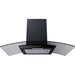 Prima PRCGH013 90cm Black Curved Glass Chimney Hood - Unbeatable Bathrooms