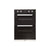 Prima+ PRDO302 Black and Stainless Steel Built In Double Electric Oven - Unbeatable Bathrooms