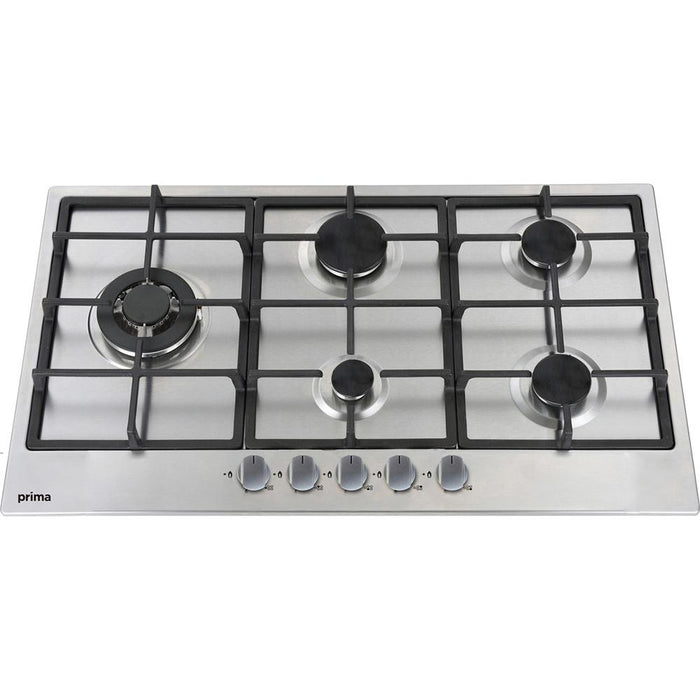 Prima 90cm 5 Brnr Gas Hob - Cast Iron Pan Support - Unbeatable Bathrooms