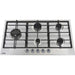 Prima 90cm 5 Brnr Gas Hob - Cast Iron Pan Support - Unbeatable Bathrooms