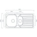 Prima 1.5B 965x500mm St/Steel Sink & Single Lever Tap Pack - Unbeatable Bathrooms