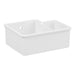 Prima 1.5B LHMB Undermount Ceramic Sink (Inc. Waste) - White - Unbeatable Bathrooms