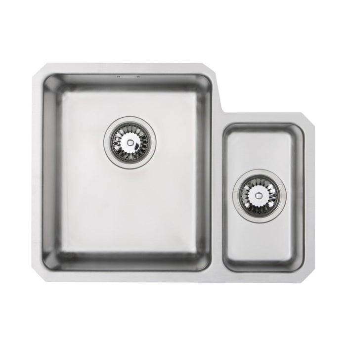Prima+ 1.5B R25 LH Undermount Sink - St/Steel - Unbeatable Bathrooms