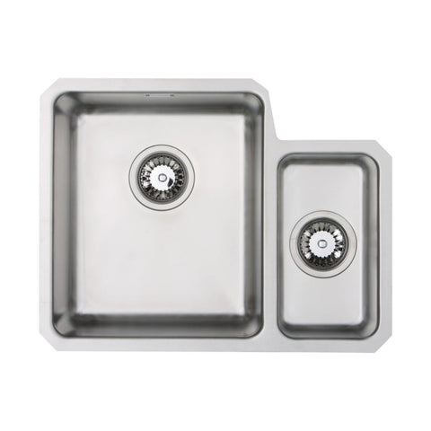Prima+ 1.5B R25 LH Undermount Sink - St/Steel - Unbeatable Bathrooms