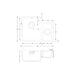 Prima+ 1.5B R25 LH Undermount Sink - St/Steel - Unbeatable Bathrooms