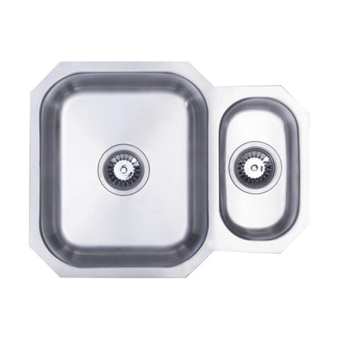 Prima 1.5B Undermount Reversible Sink - Polished Steel - Unbeatable Bathrooms