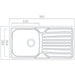 Prima 1B 965x500mm Inset Sink - St/Steel - Unbeatable Bathrooms