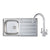 Prima 1B Inset Sink & Chelsea Tap Pack - St/Steel & Chrome - Unbeatable Bathrooms