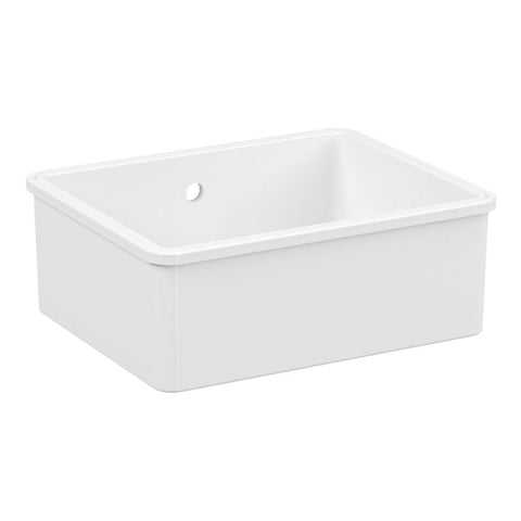 Prima 1B Undermount Ceramic Sink (Inc. Waste) - White - Unbeatable Bathrooms