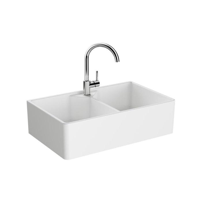 Prima 2B Belfast Ceramic Sink (Inc. Waste) - White - Unbeatable Bathrooms