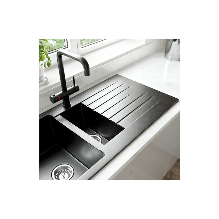 Prima+ Compact Granite 1B & Drainer Inset Sink - Unbeatable Bathrooms
