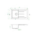 Prima+ Compact Granite 1B & Drainer Inset Sink - Unbeatable Bathrooms
