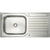 Prima Deep 1B & Drainer Inset Sink - Polished Steel - Unbeatable Bathrooms