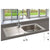 Prima Deep 1B & Drainer Inset Sink - Polished Steel - Unbeatable Bathrooms