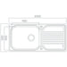 Prima Deep 1B & Drainer Inset Sink - Polished Steel - Unbeatable Bathrooms