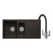 Prima+ Granite 1.5B Inset Sink & Swan Neck Mixer Tap Pack - Black - Unbeatable Bathrooms