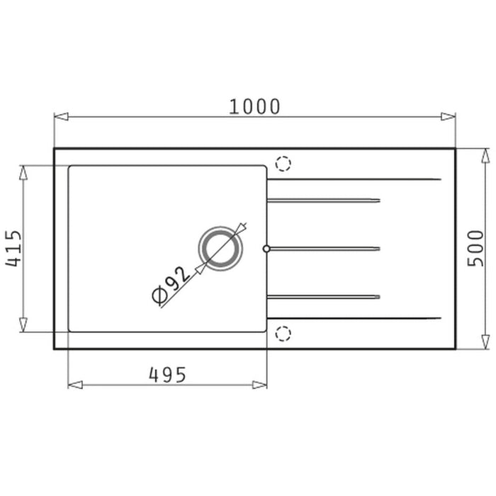 Prima+ Granite 1B & Drainer Inset Sink - Unbeatable Bathrooms