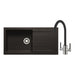 Prima+ Granite 1B Inset Sink & Swan Neck Mixer Tap Pack - Black - Unbeatable Bathrooms