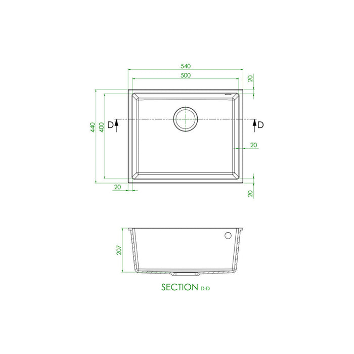 Prima+ Granite 1B Undermount Sink - Unbeatable Bathrooms