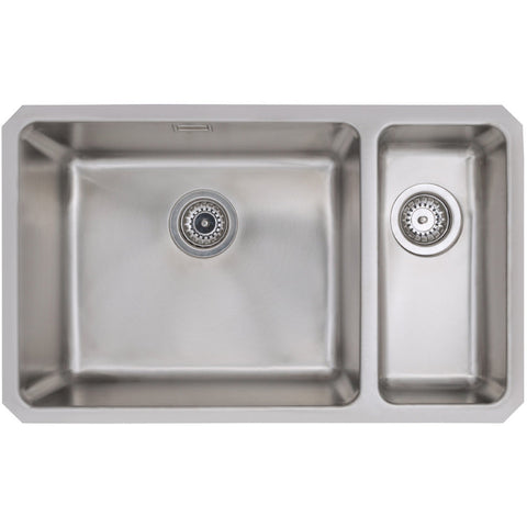 Prima+ Large 1.5B R25 LH Undermount Sink - St/Steel - Unbeatable Bathrooms