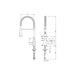 Prima+ Mosa Professional Single Lever Double Jet Mixer Tap - Chrome - Unbeatable Bathrooms