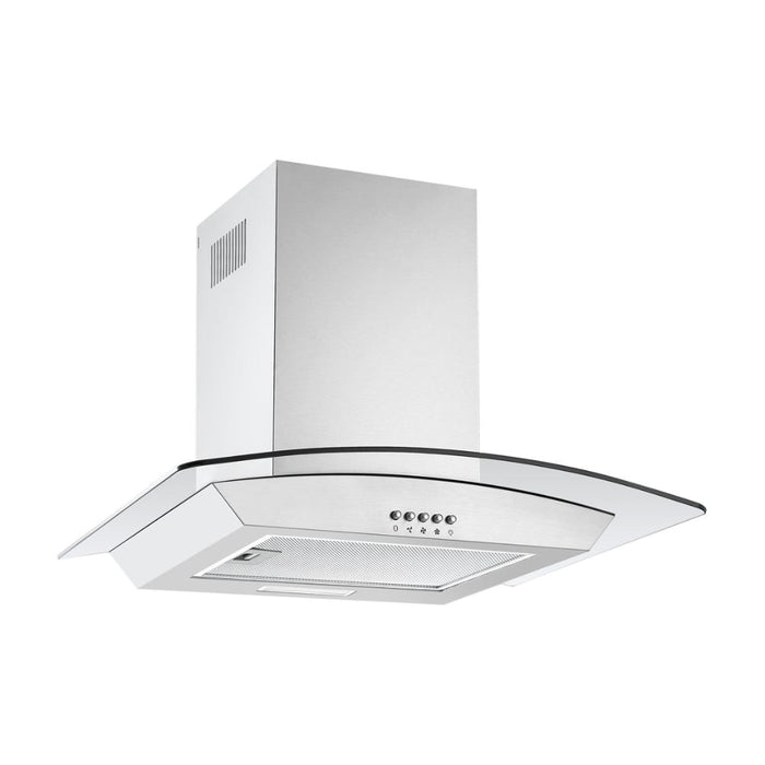Prima PRCGH016 60cm Curved Glass Chimney Hood - St/Steel - Unbeatable Bathrooms