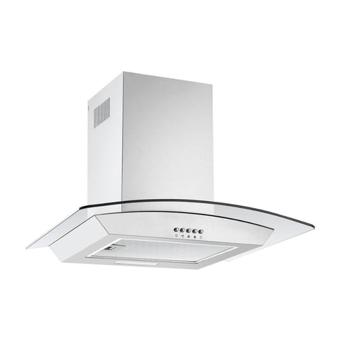Prima PRCGH016 60cm Curved Glass Chimney Hood - St/Steel - Unbeatable Bathrooms